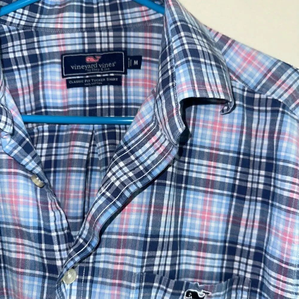 Vineyard Vines Long Sleeve Button Down Classic Fit Tucker Shirt SIZE M - Picture 3 of 3